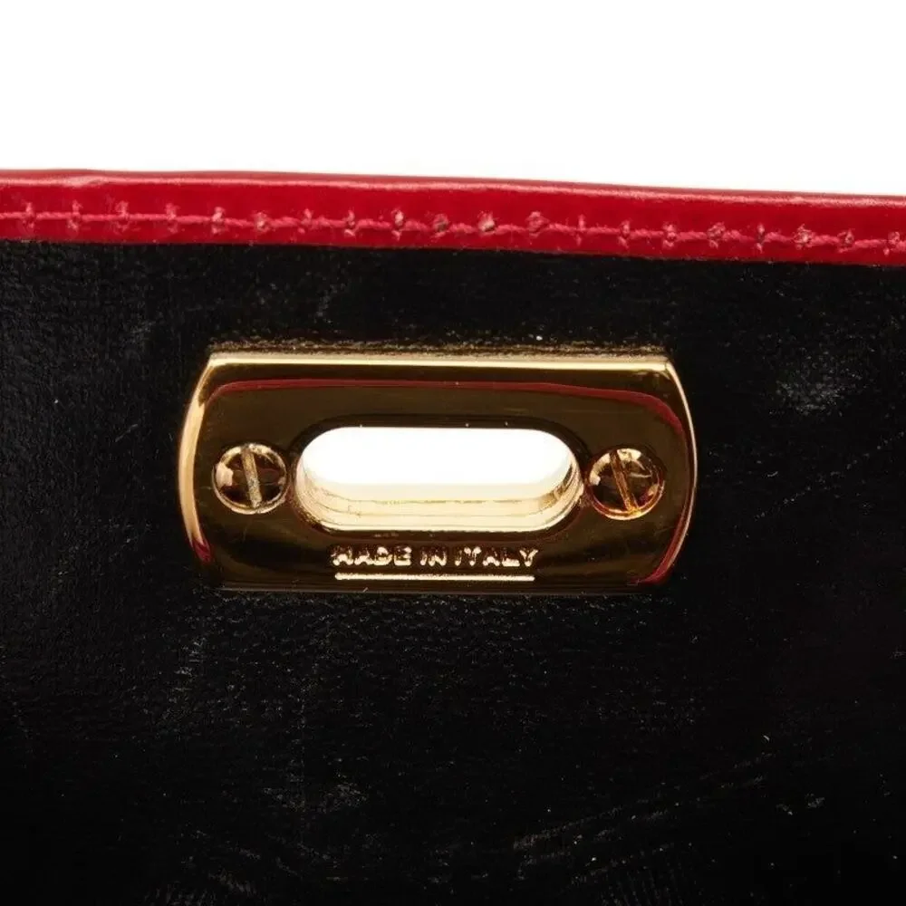 Salvatore Ferragamo Gancini Coin Case Red Gold Plated